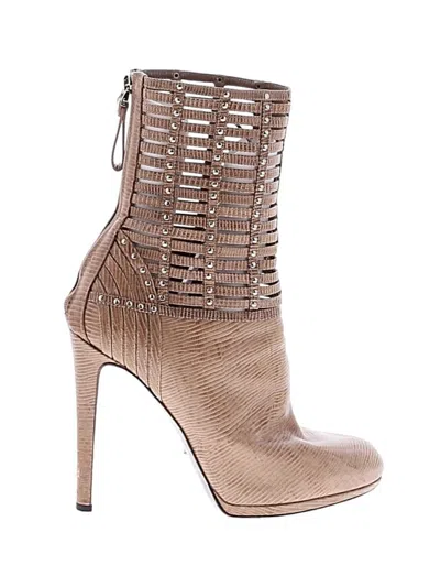 Pre-owned Sergio Rossi Boots In Tan
