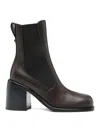 Sergio Rossi 80mm Block-heel Boots In Brown