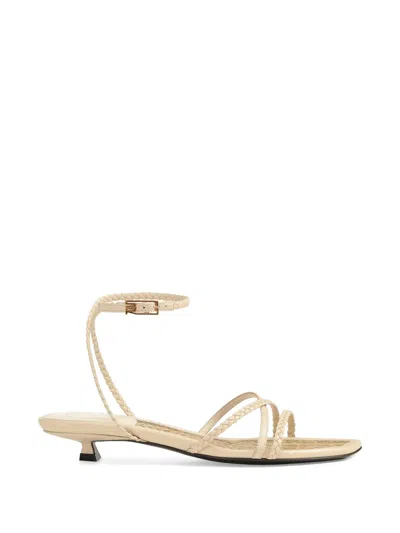 Sergio Rossi Braid Sandals In Nude