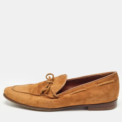 Sergio Rossi Brown Suede Loafers In Multi