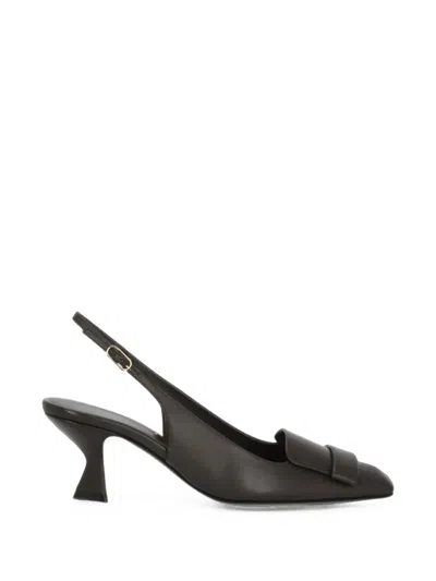 Sergio Rossi Buckle-detail Slingback Pumps In Brown