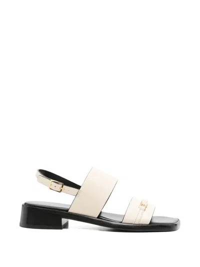 Sergio Rossi Buckled-strap Sandals In Neutral