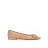 Sergio Rossi Calfskin Ballet Women's Flats In Brown