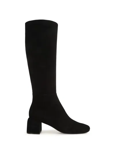 Sergio Rossi Convex Knee-high Boots In Black