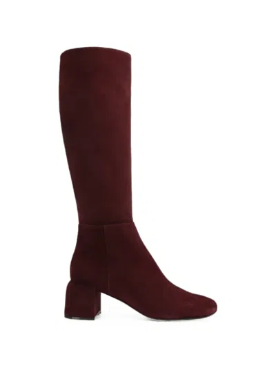 Sergio Rossi Convex Knee-high Boots In Red