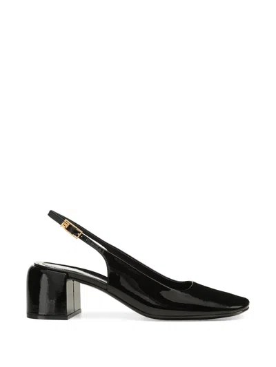 Sergio Rossi Convex Leather Sandals In Black