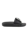 Sergio Rossi Sr Jelly Crystal-embellished Slides In Black