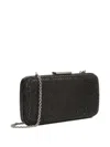 Sergio Rossi Crystal-embellished Clutch Bag In Black