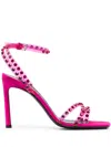 Sergio Rossi Crystal-embellished Sandals In 粉色