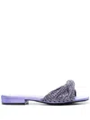 Sergio Rossi Crystal-embellished Sandals In Violett