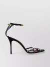 SERGIO ROSSI CRYSTAL EMBELLISHED STRAPPY HEELED SANDALS