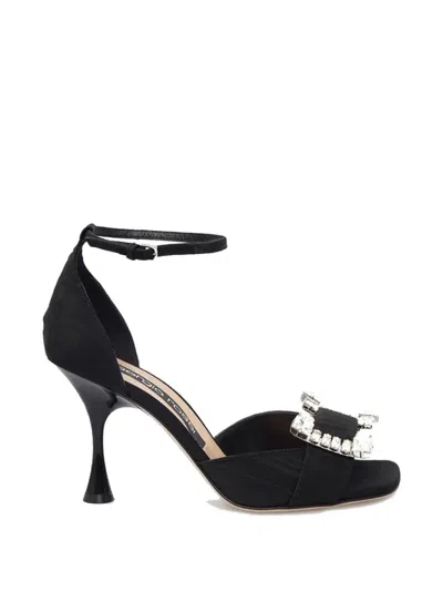 SERGIO ROSSI CRYSTAL-EMBELLISHED SANDALS