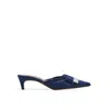 Sergio Rossi Denim Effect Mules In Blue