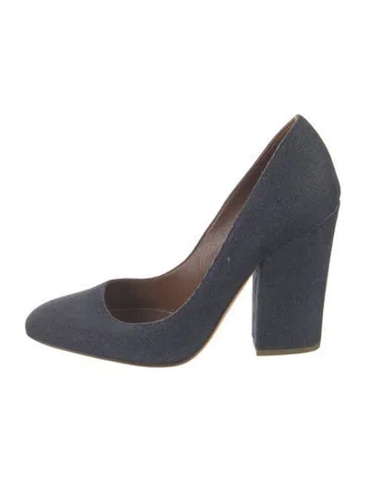Pre-owned Sergio Rossi Denim Pumps In Blue