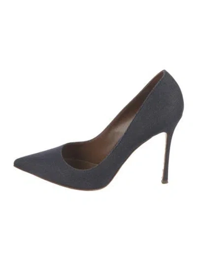 Pre-owned Sergio Rossi Denim Pumps In Blue