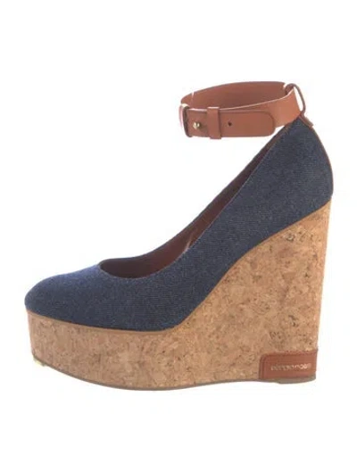 Pre-owned Sergio Rossi Denim Pumps In Blue