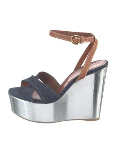 Pre-owned Sergio Rossi Denim Sandals In Multi