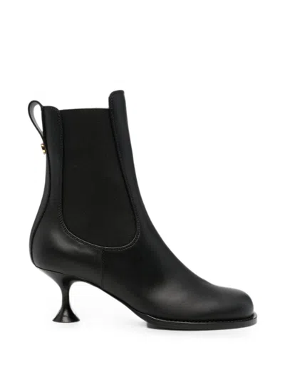 Sergio Rossi Elasticated Chelsea Boot In Black