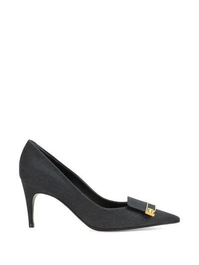 Sergio Rossi Evolv Pointed-toe Buckle Pumps In Brown