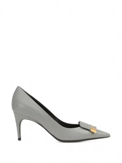 Sergio Rossi Evolv Pointed-toe Pumps In Gray