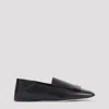 Sergio Rossi Square-toe Leather Loafers In Nero