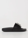 Sergio Rossi Sr Jelly Crystal-embellished Slides In Black