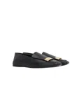 Sergio Rossi Square Toe Slip-on Loafers In Black