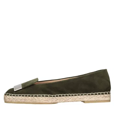 Sergio Rossi Flat Shoes Green In Verde Blu E Verdi
