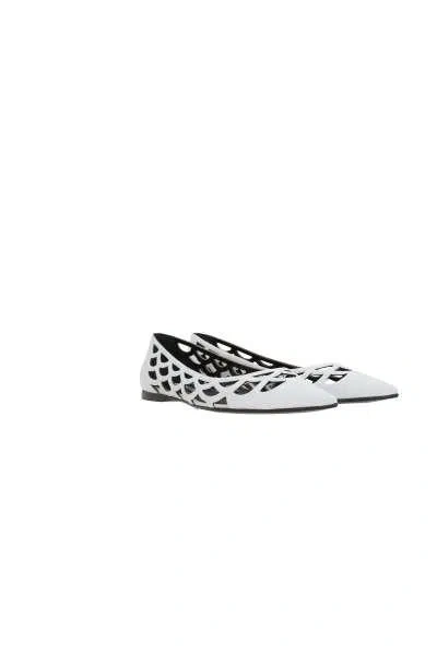 Sergio Rossi Flat Shoes In White