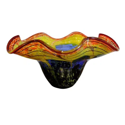 Pre-owned Sergio Rossi Four  'seaform' Art Glass Vase's For Murano In Brown