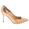 Sergio Rossi Godiva 090 Python Effect Pumps In Pink
