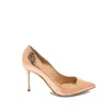 Sergio Rossi Godiva 090 Python Effect Pumps In Rose Gold