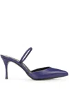 Sergio Rossi Godiva 75mm Leather Pumps In Purple