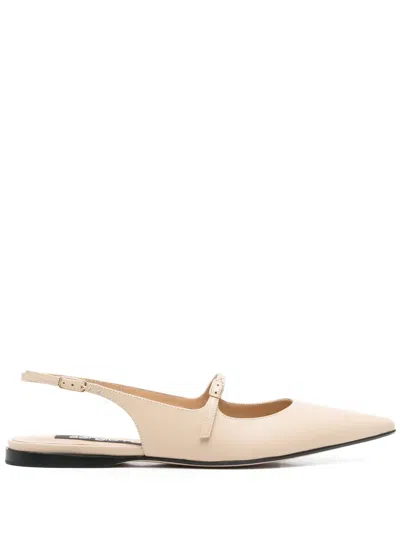 Sergio Rossi Godiva Ballet Flats In White