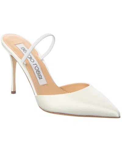 Sergio Rossi Godiva Bridal Satin Pump In White