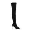Sergio Rossi Godiva Knee Boots In Black