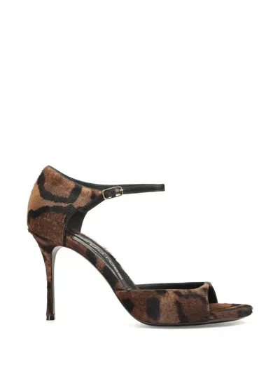 Sergio Rossi Godiva Leopard-print Heeled Pumps In Brown