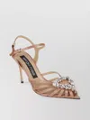 Sergio Rossi Godiva Pearl Crystal Sandals In Gold