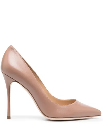 Sergio Rossi Godiva Pointed Toe Pumps In Neutrals