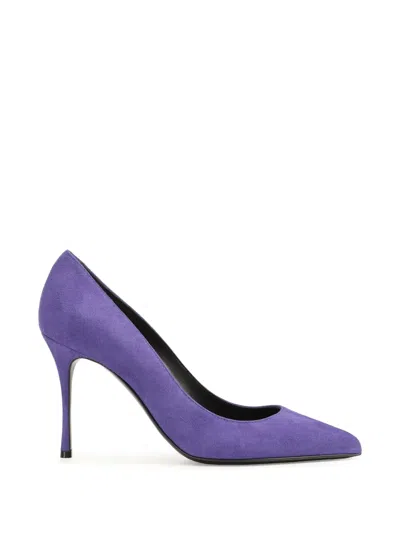 Sergio Rossi Godiva Pointed-toe Heeled Pumps In Blue