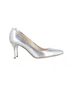 Sergio Rossi Godiva Pumps In Silver Leather In Silver