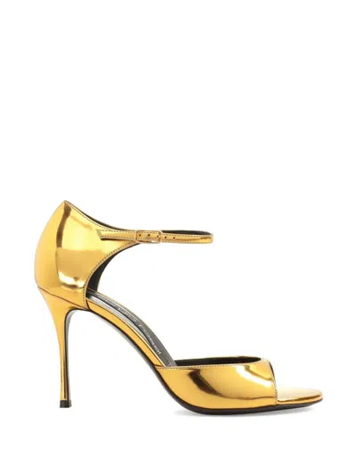 Sergio Rossi Godiva Sandals In Gold