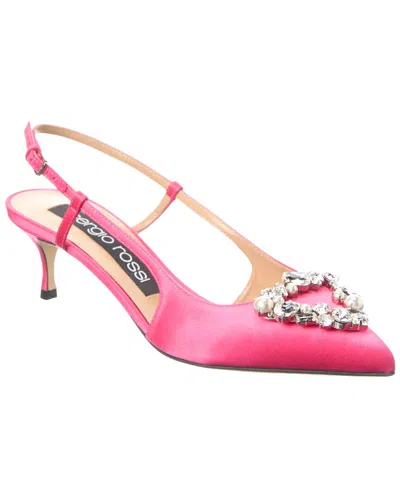 Sergio Rossi Godiva Satin Slingback Pump In Multi