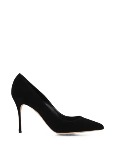 Sergio Rossi Godiva Suede Heeled Pumps In Black