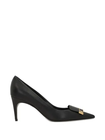 Sergio Rossi Heeled Detail Pumps In Black