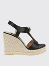 Sergio Rossi Sr Nora Sandals With Distinctive Buckle And Rope Wedge