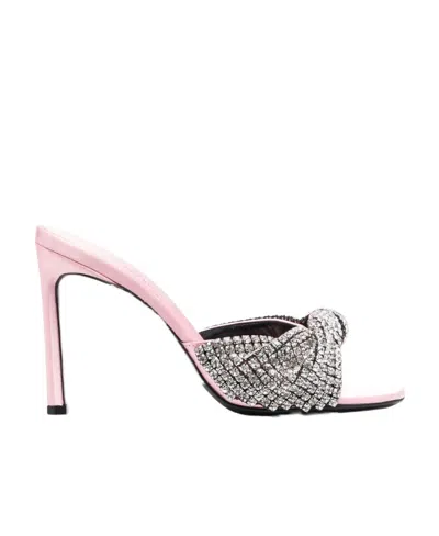 Sergio Rossi High-heeled Muller Shoes In Gray