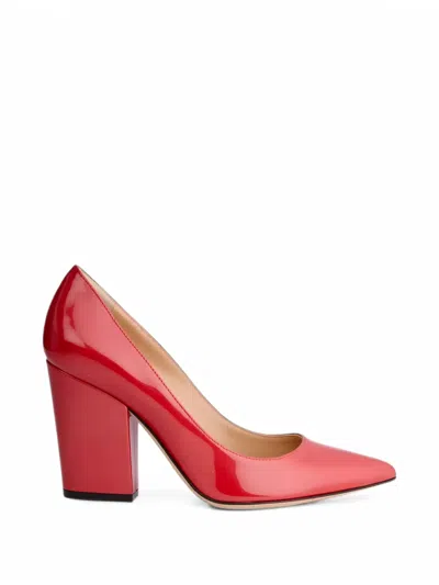 Sergio Rossi High Leather Pumps In Red