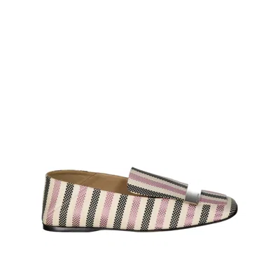 Sergio Rossi Jacquard Loafers In White