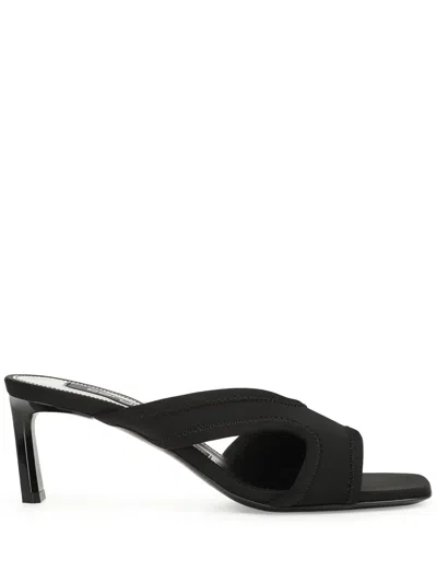 Sergio Rossi Sr Jane Cut-out Mules In Black